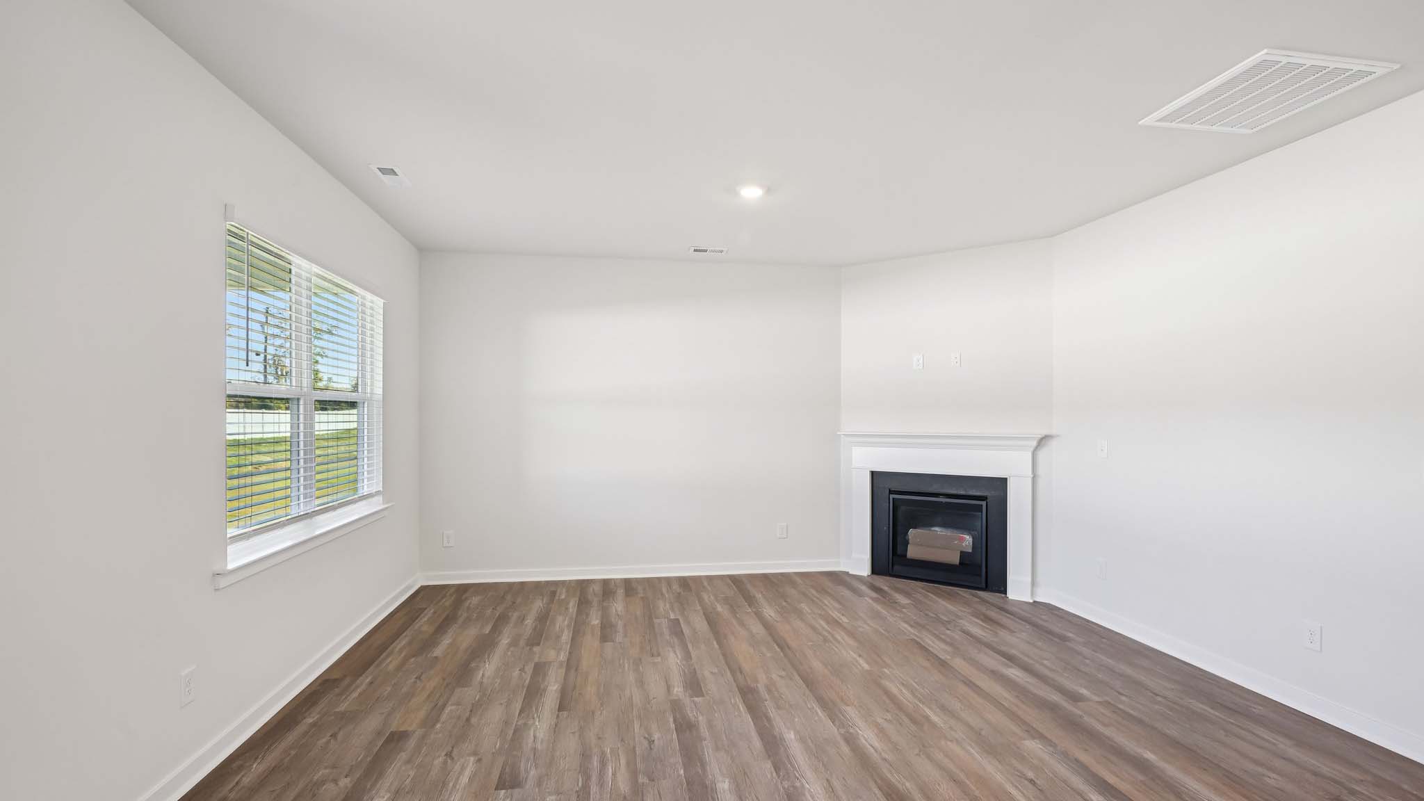 Living room with windows