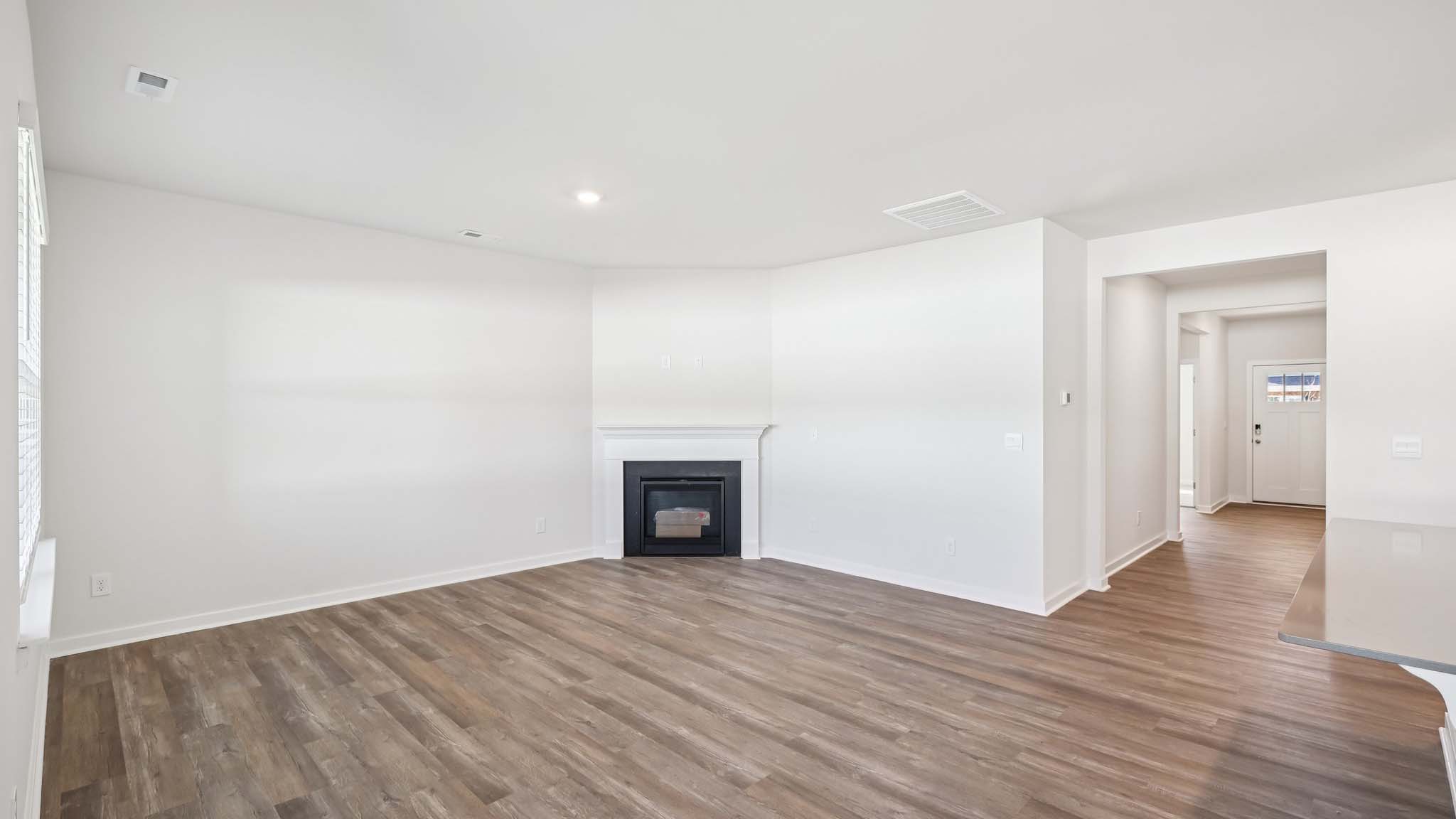 Living room with windows