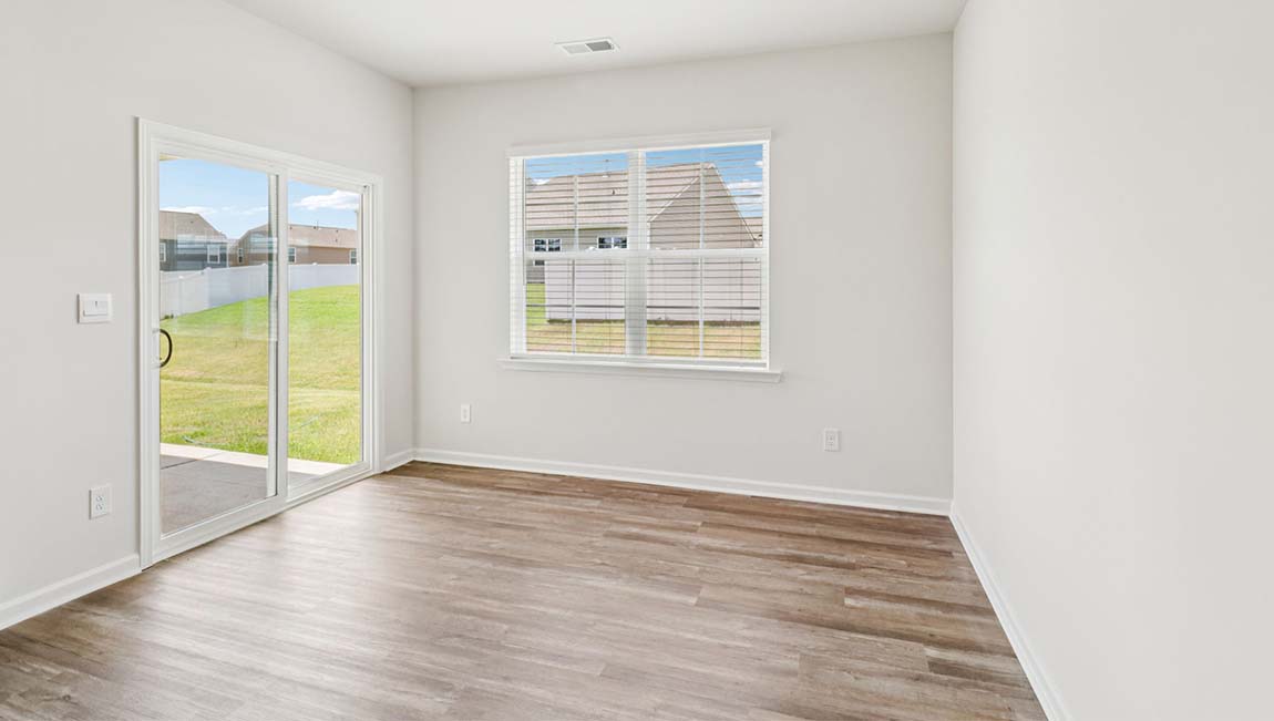 Dining area with sliding glass back door