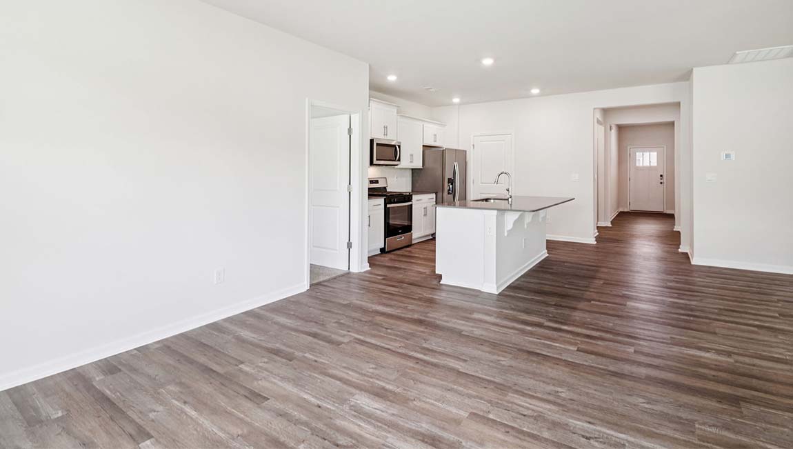 Dining area with sliding glass back door