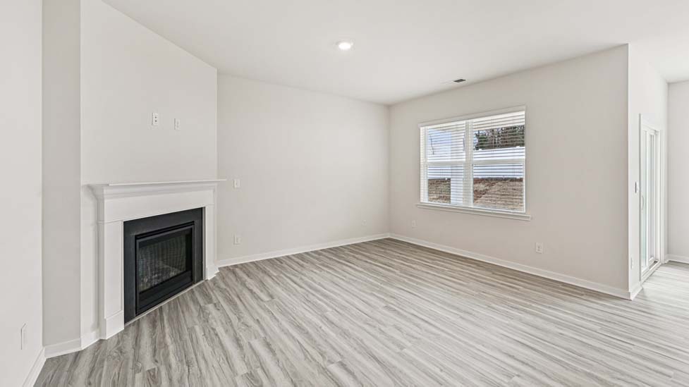 Living room with fireplace