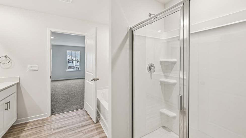 Primary bathroom with walk in shower