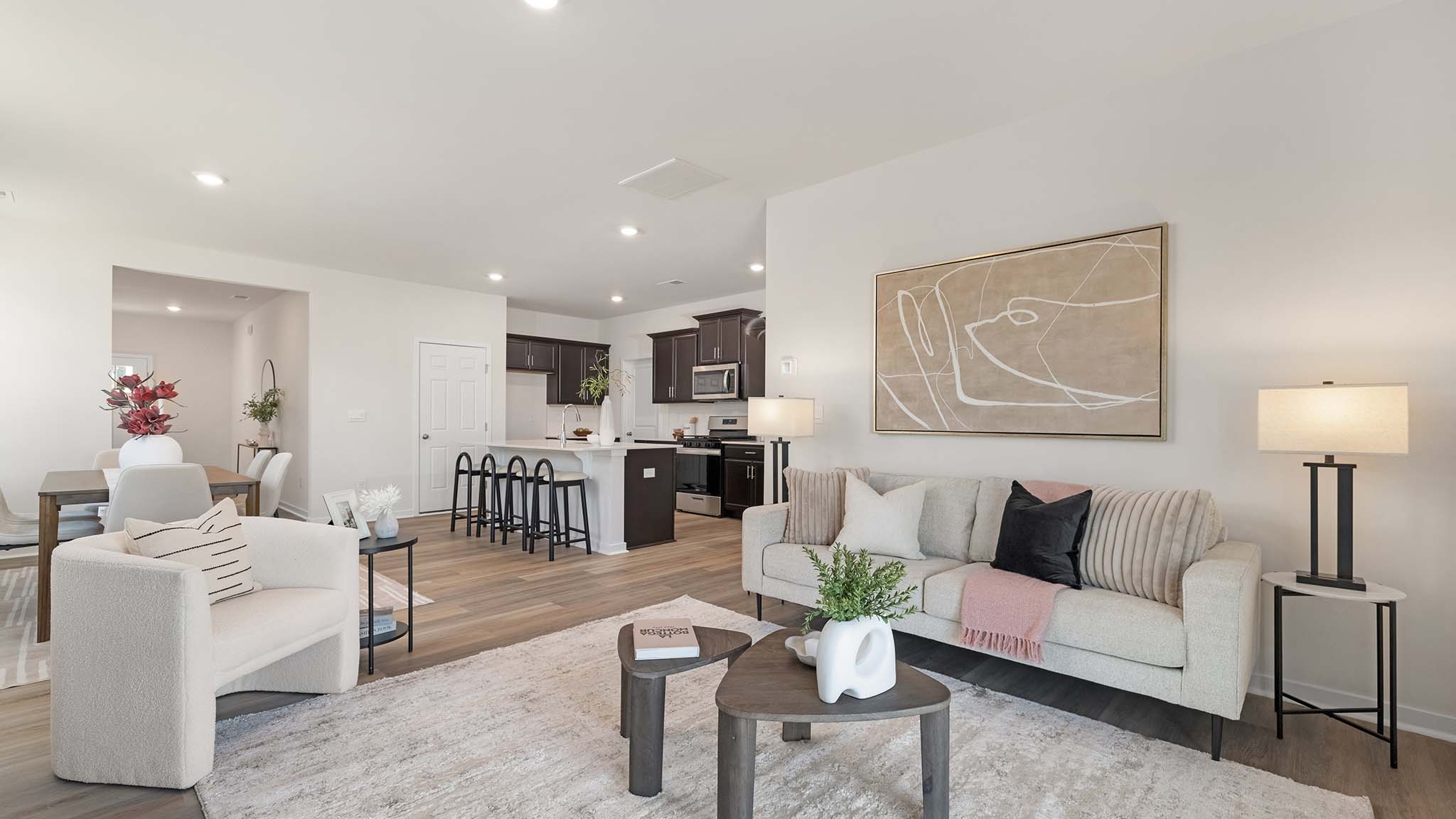 Living area with windows