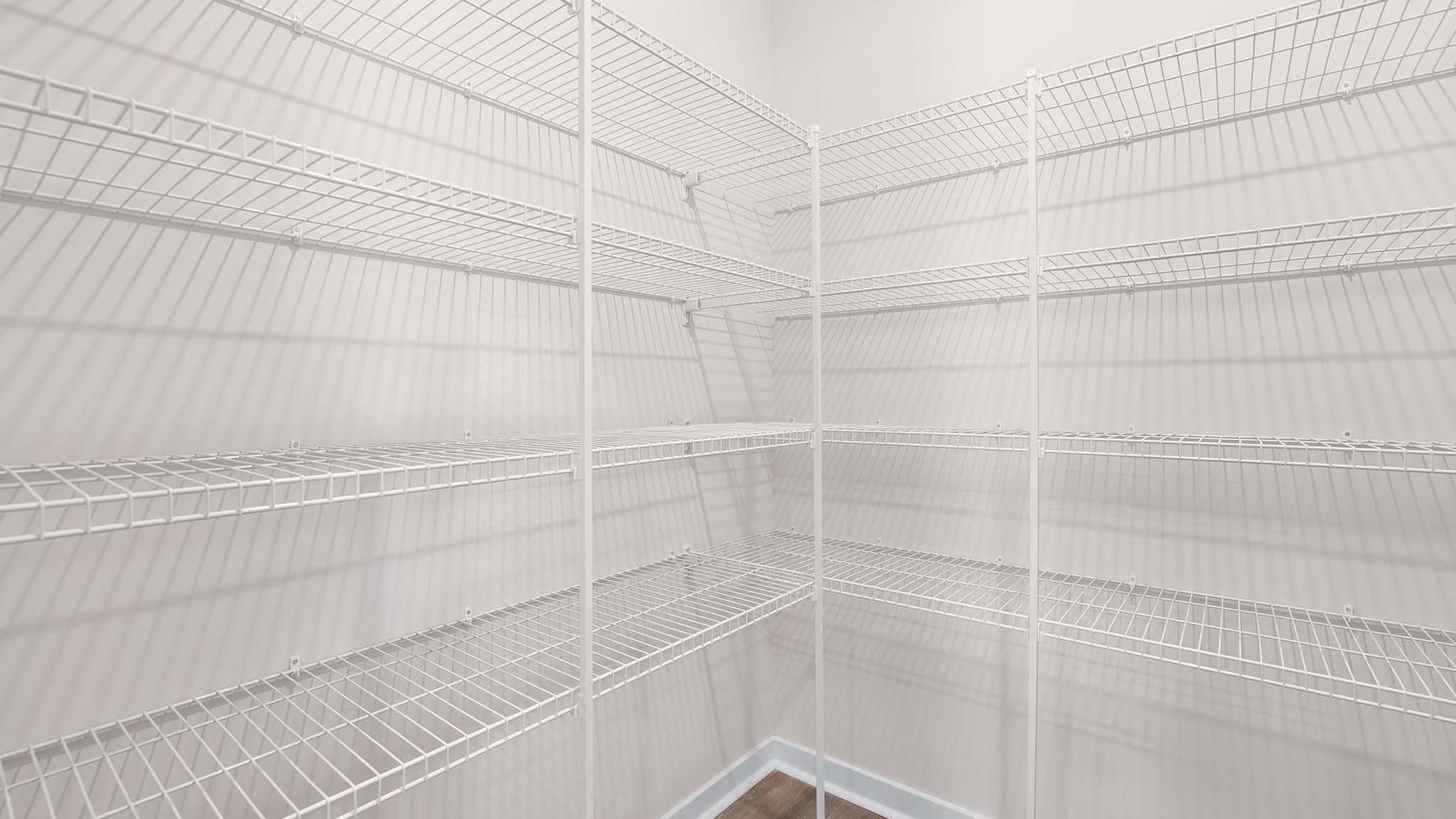 Pantry with shelves