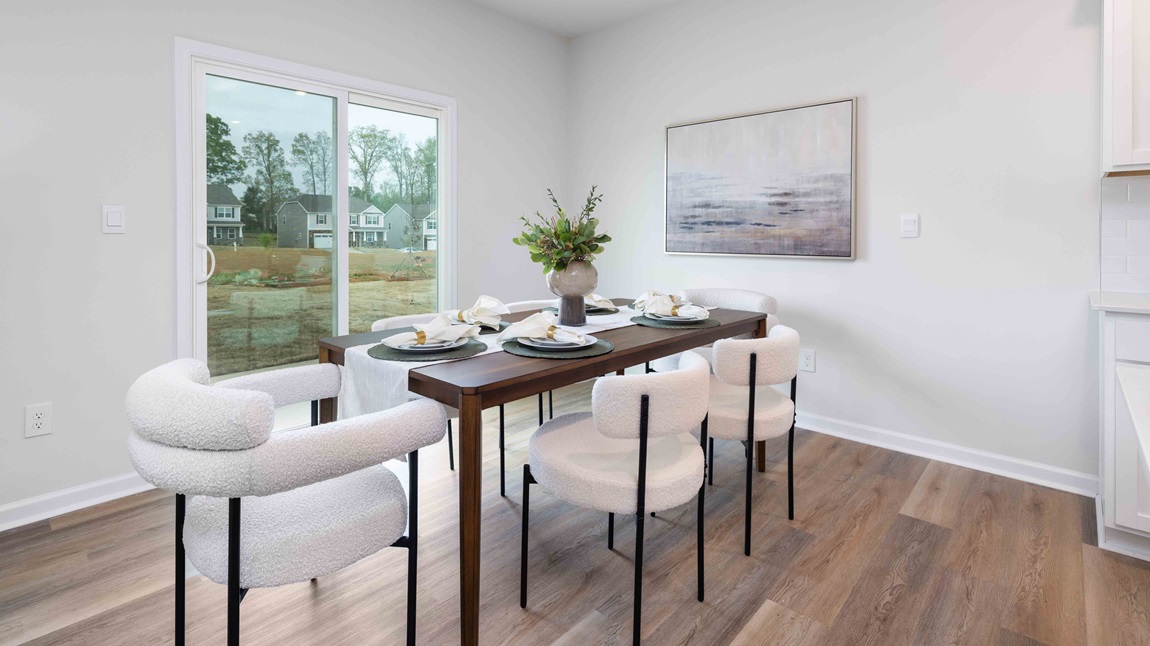 model breakfast area by kitchen