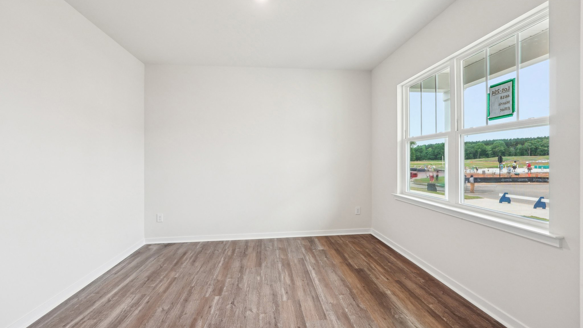 Flex space with large french doors