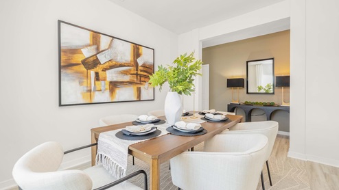 Dining area with large window