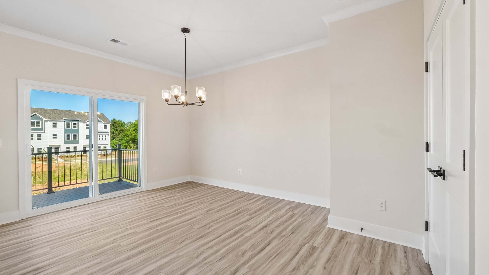 Dining area with windows