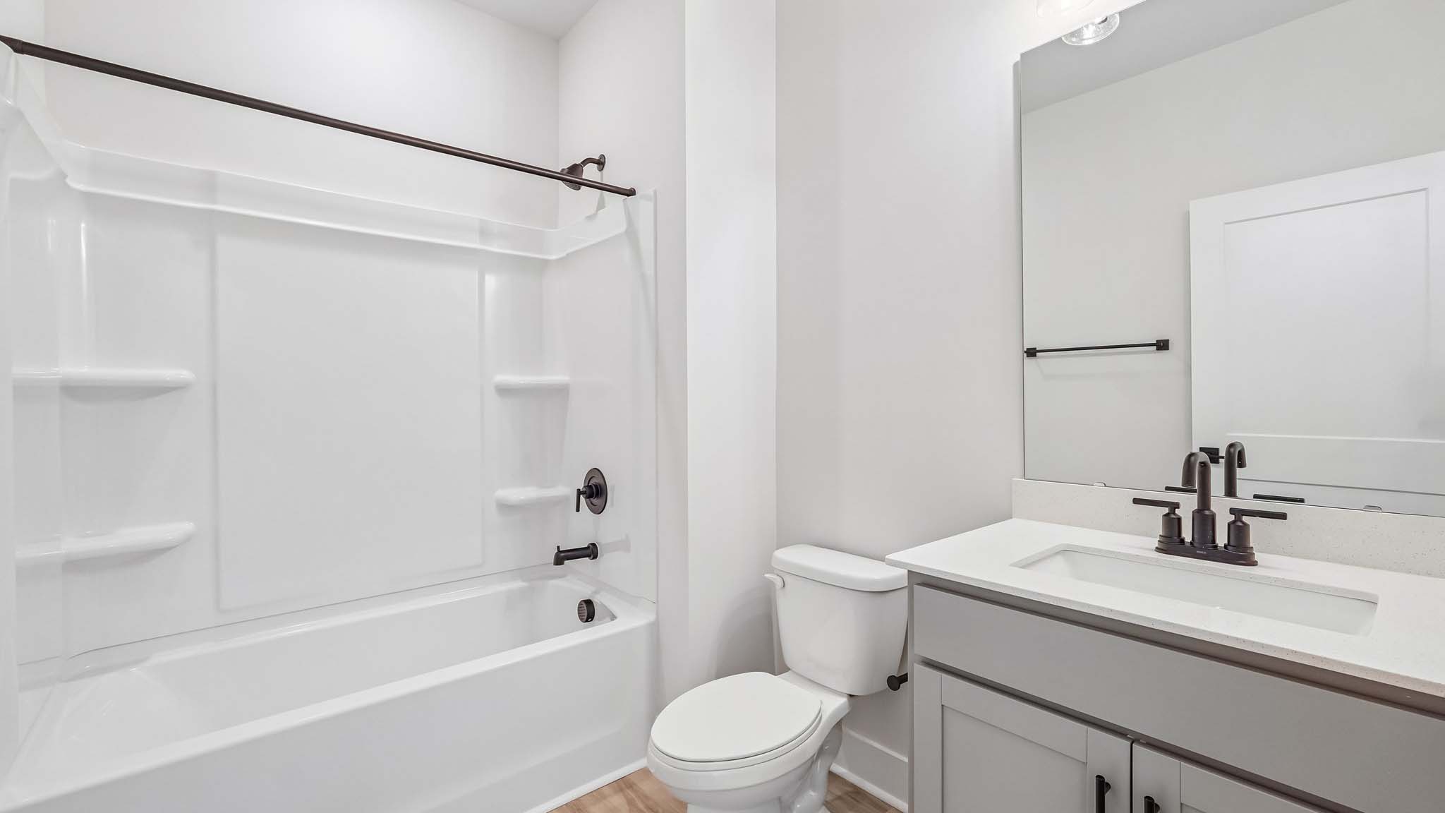 Bathroom with tub shower