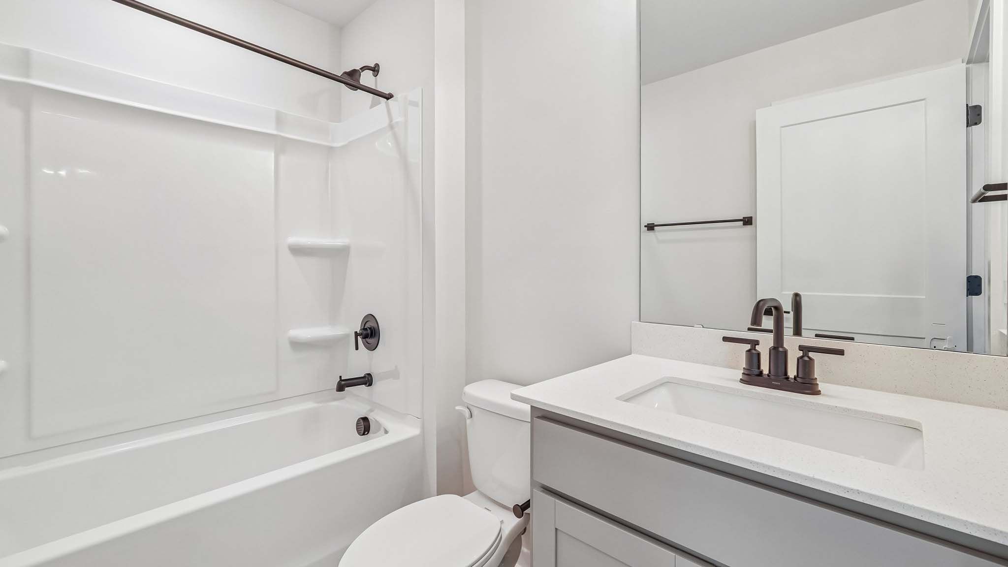 Bathroom with tub shower