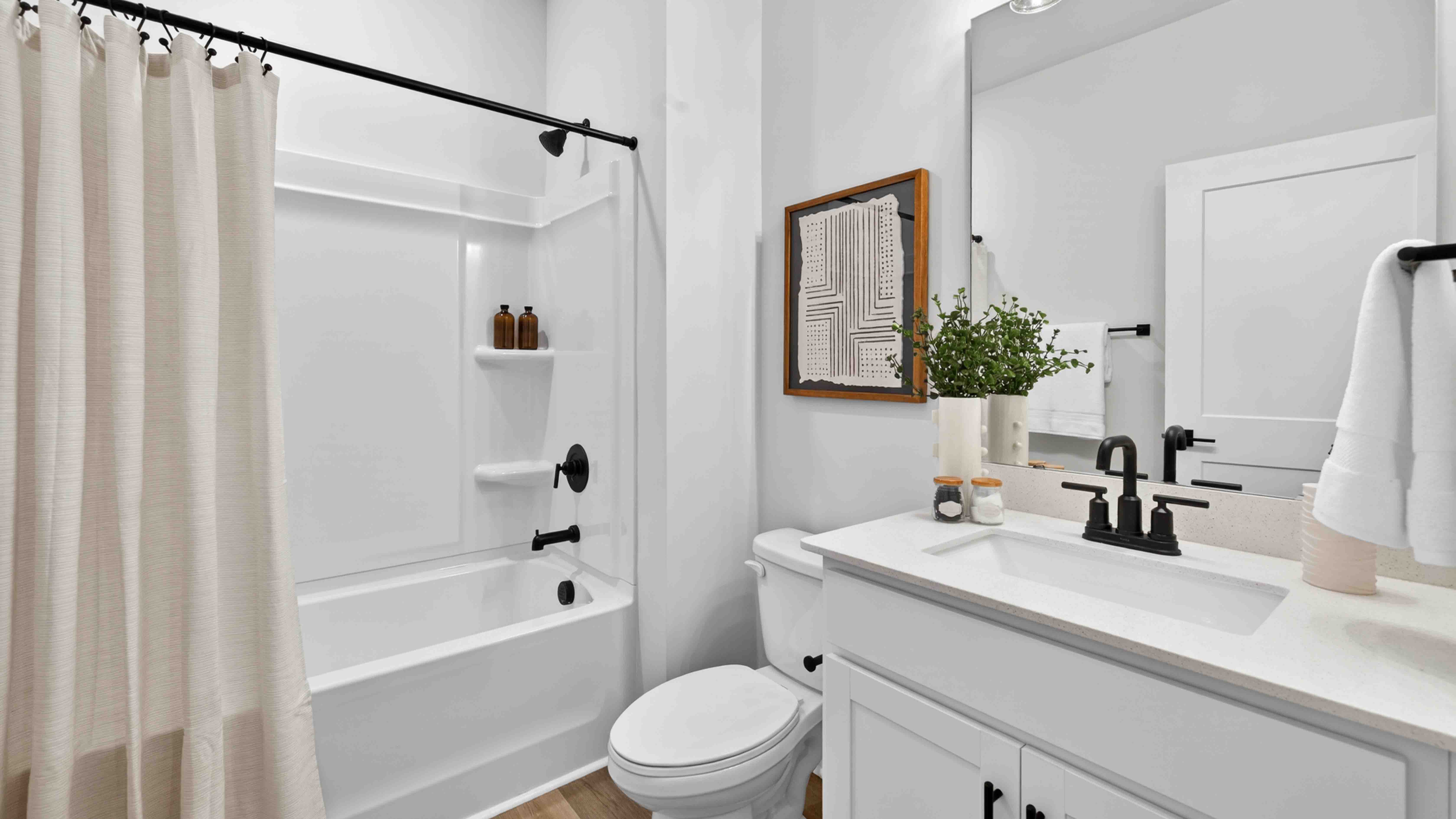 Bathroom with tub shower