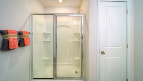Primary bathroom with glassdoor shower