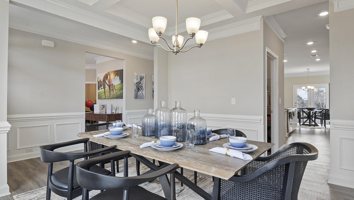 Dining area, wood floors