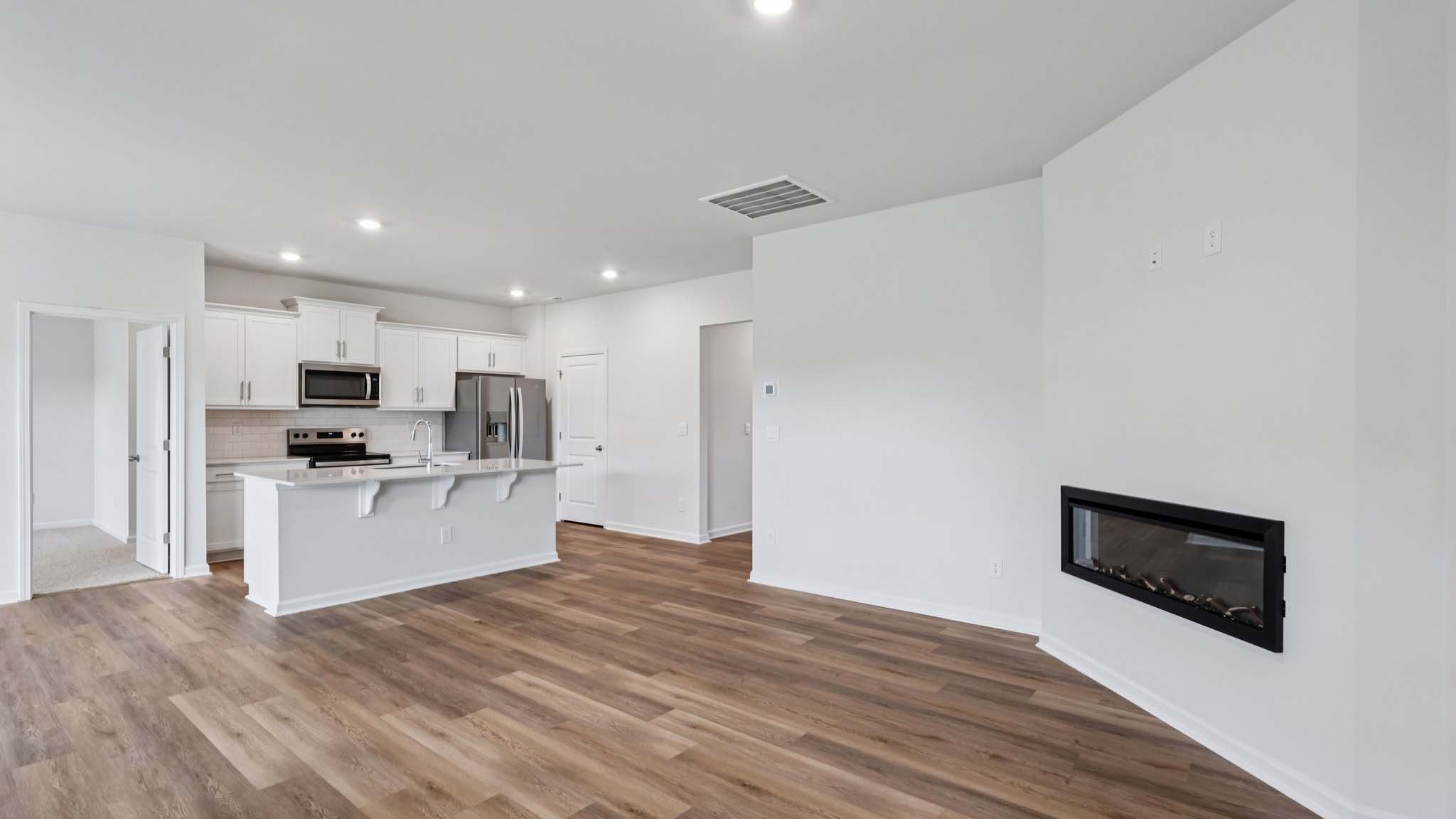 living room with fireplace