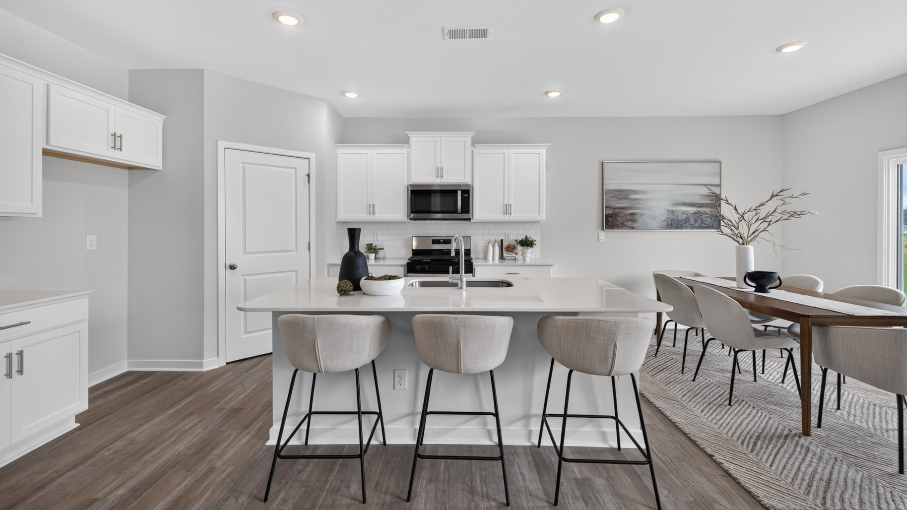model kitchen and island