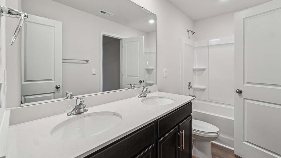 Bathroom with tub shower combo