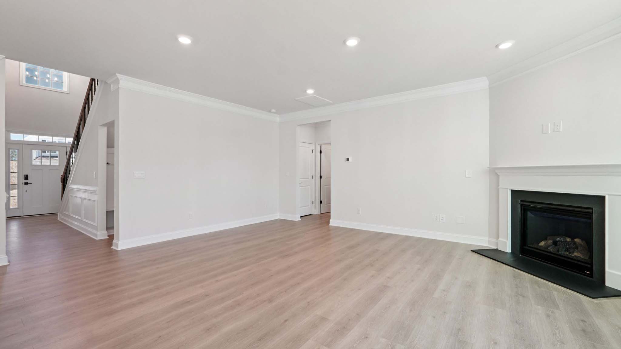 Living room with fireplace