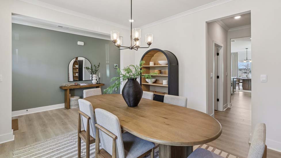 Dining area with windows