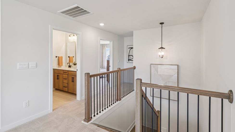 Upstairs landing area with loft