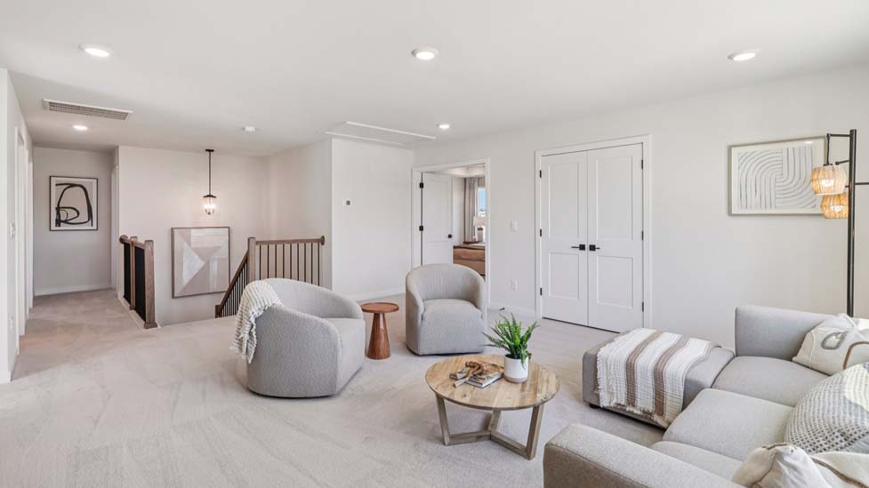 Upstairs landing area with loft