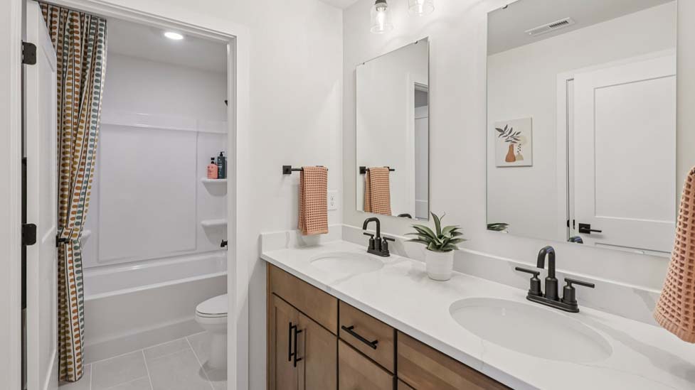 Bathroom with tub shower