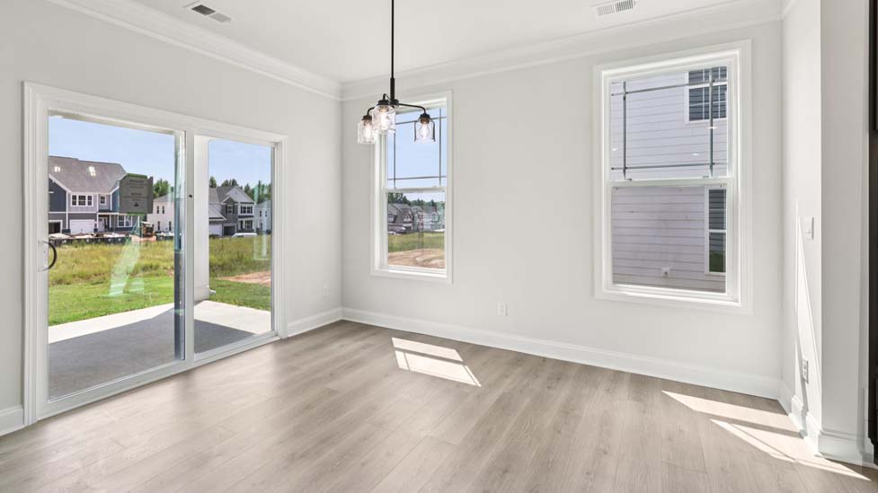 Open living room with windows