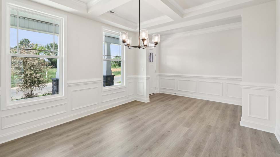 Dining area with windows