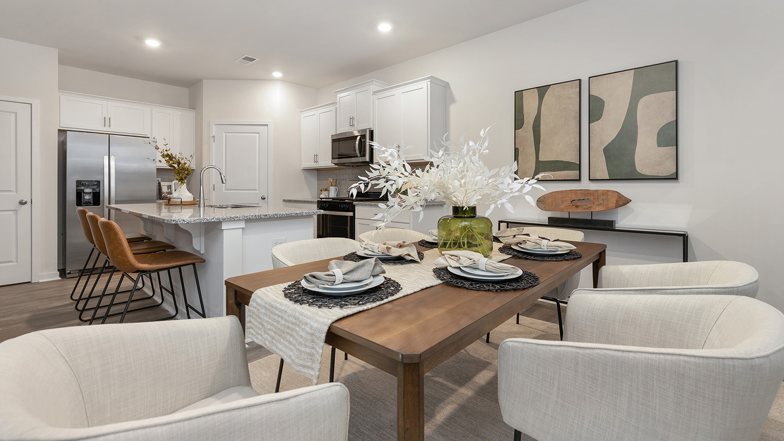 Dining area off of Kitchen with glass sliding door