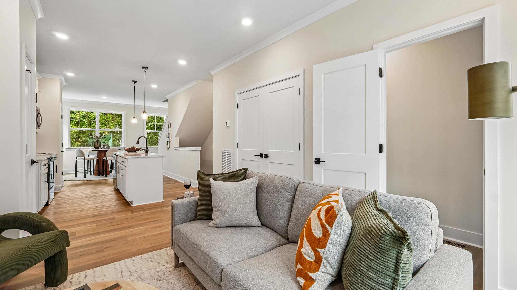 Living room with windows