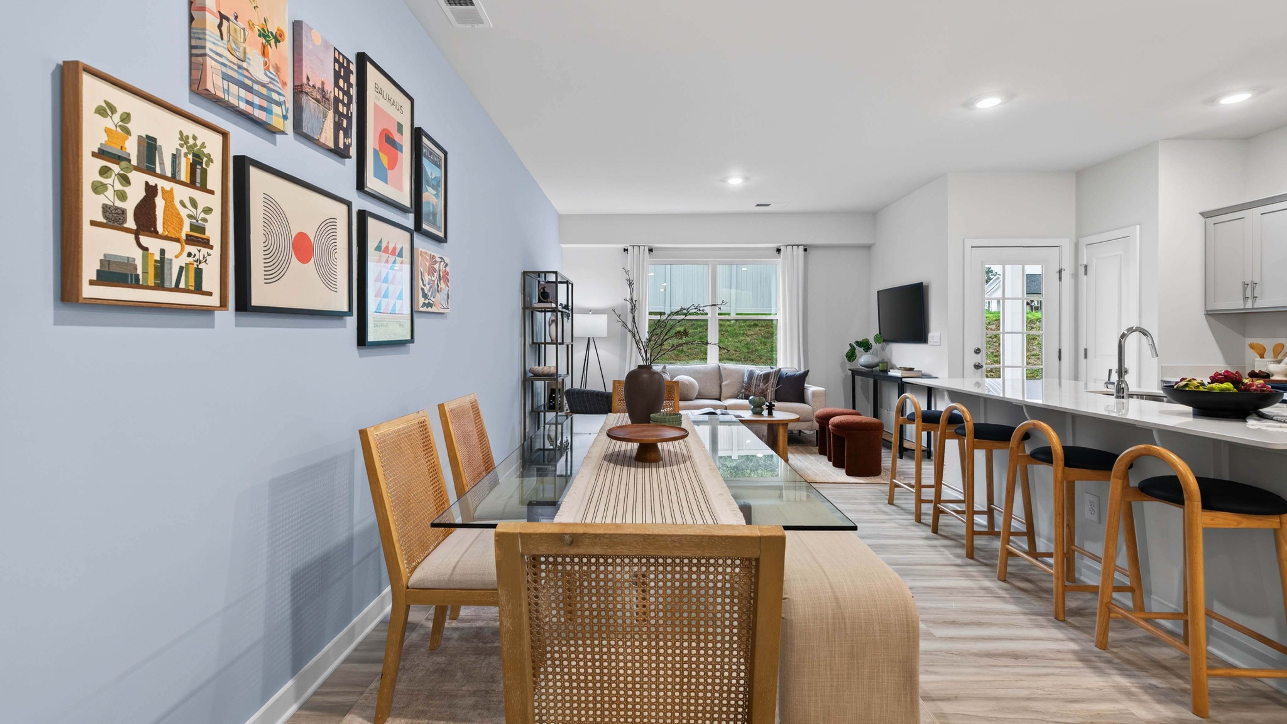 dining area beside kitchen and living room