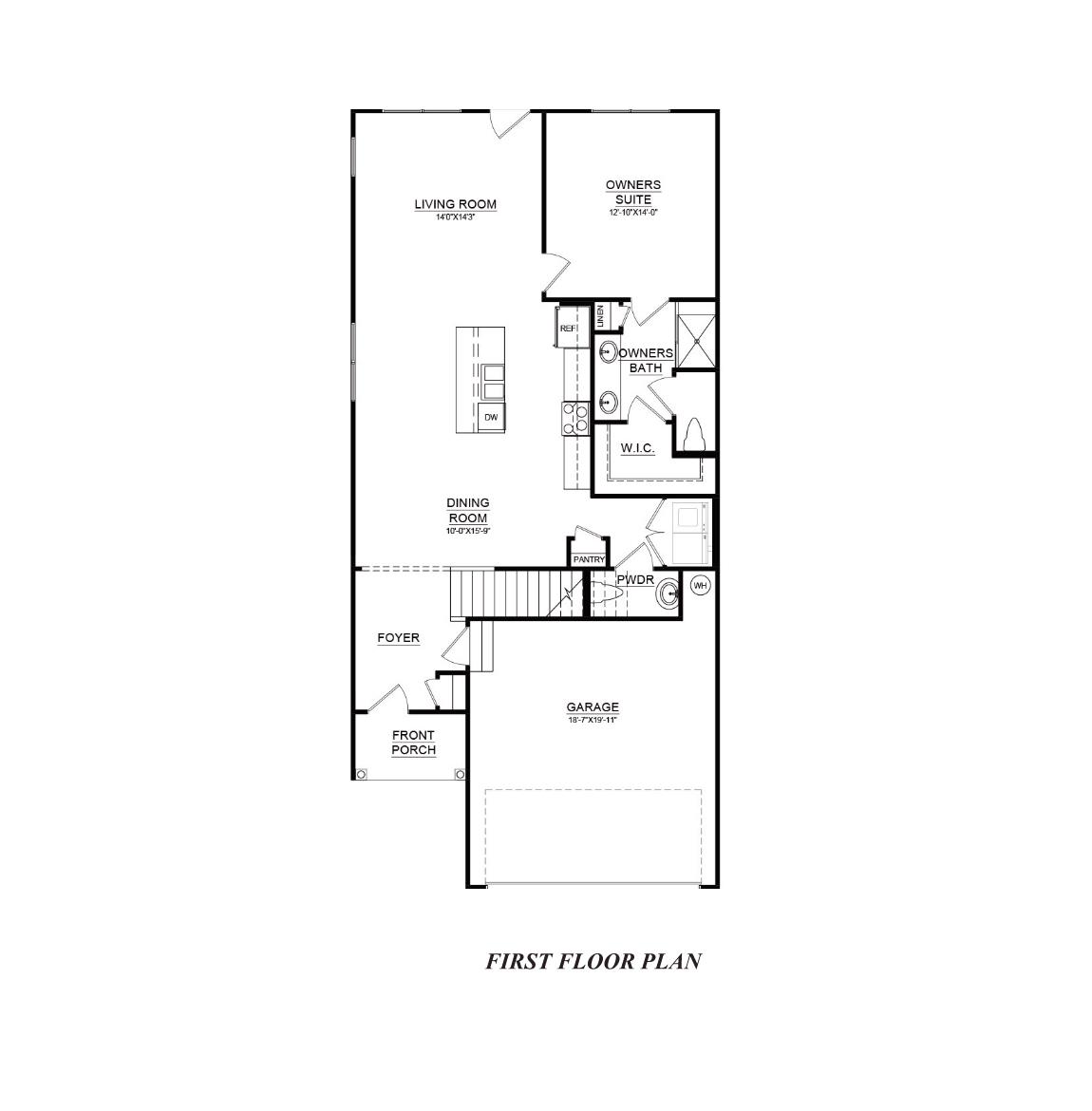Floor Plan in Blackstone Bay Townhomes Sherrills Ford, NC D.R. Horton