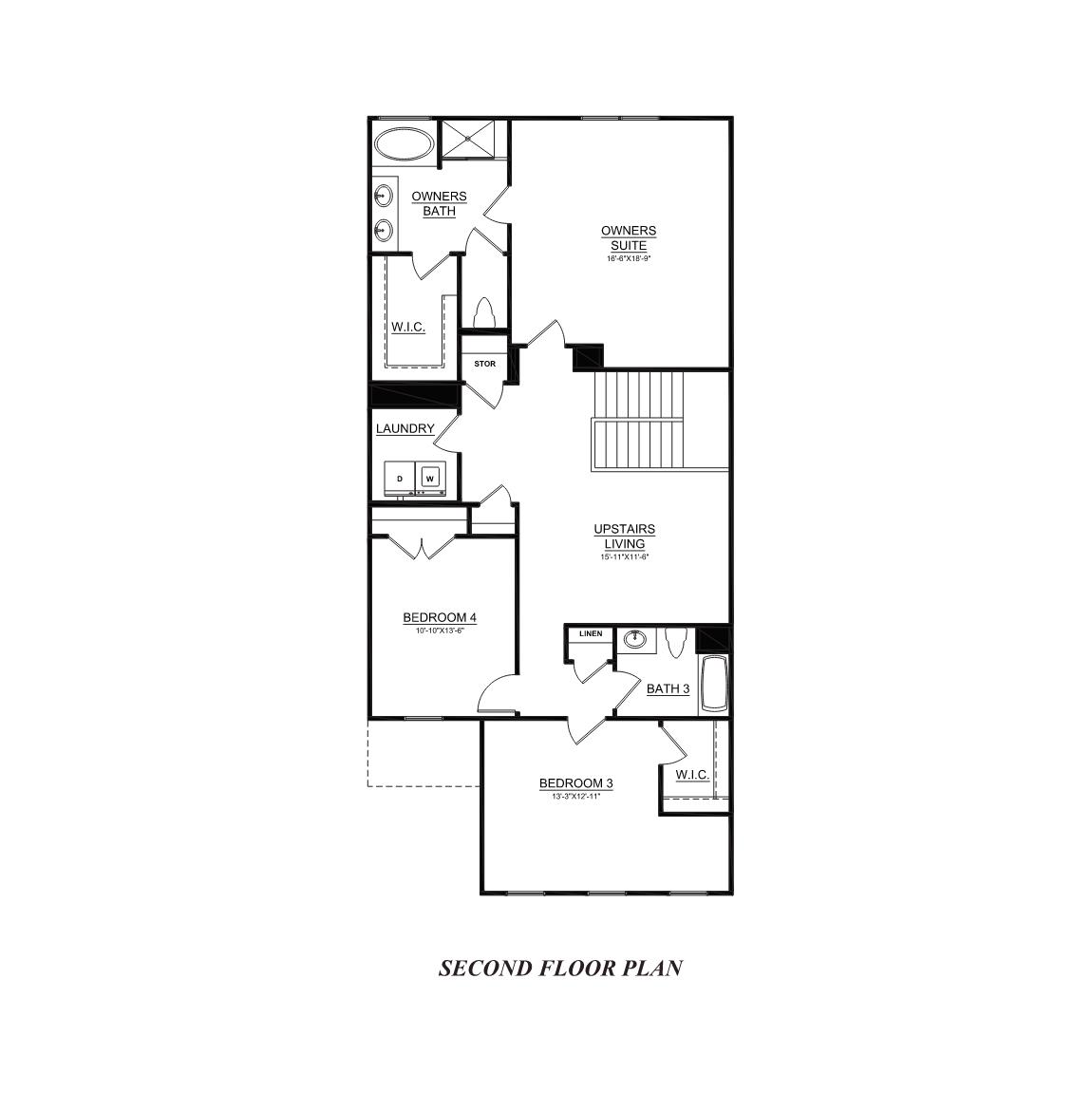 Floor Plan in Blackstone Bay Townhomes Sherrills Ford, NC D.R. Horton