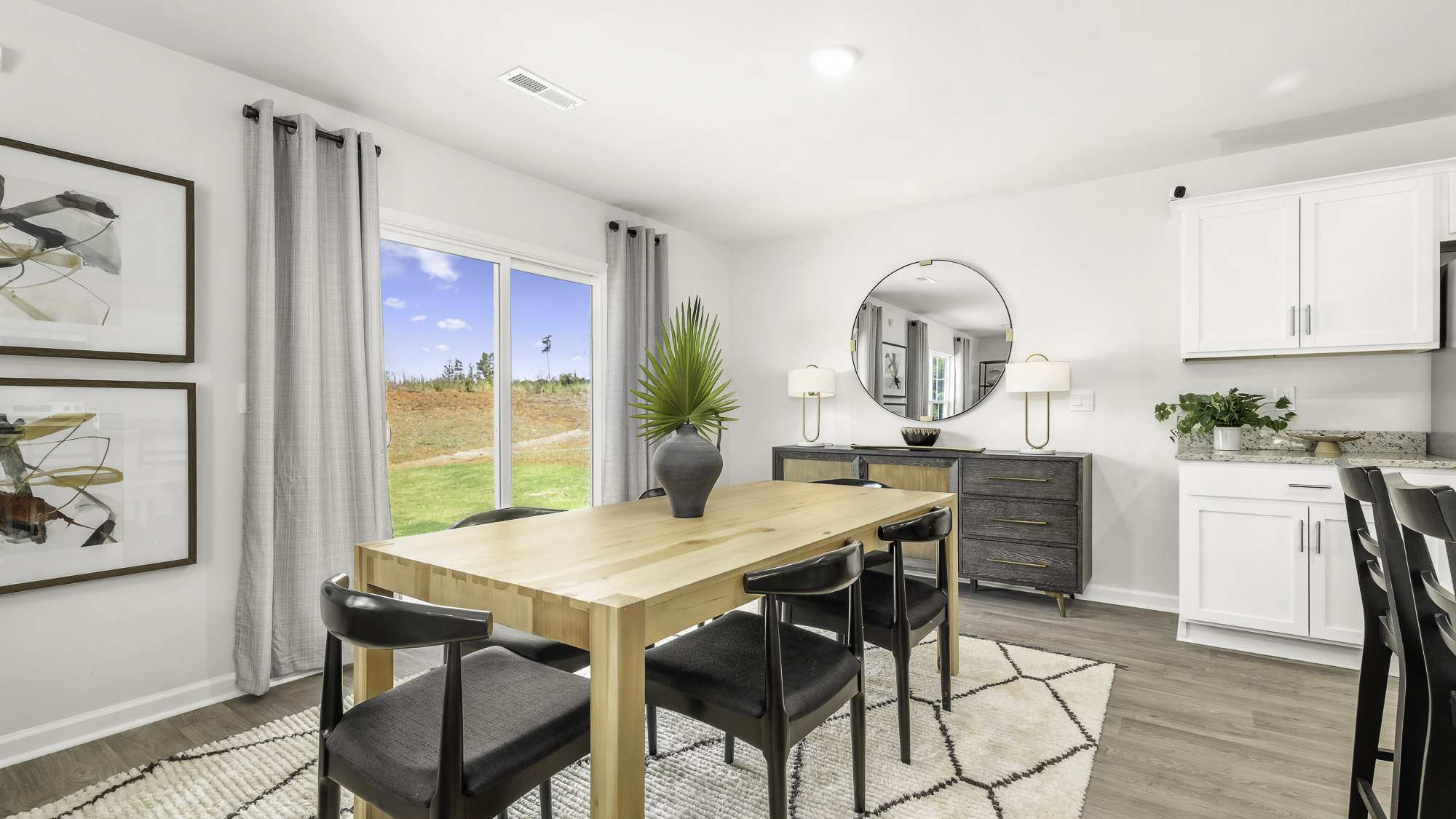 breakfast room with sliding glass doors