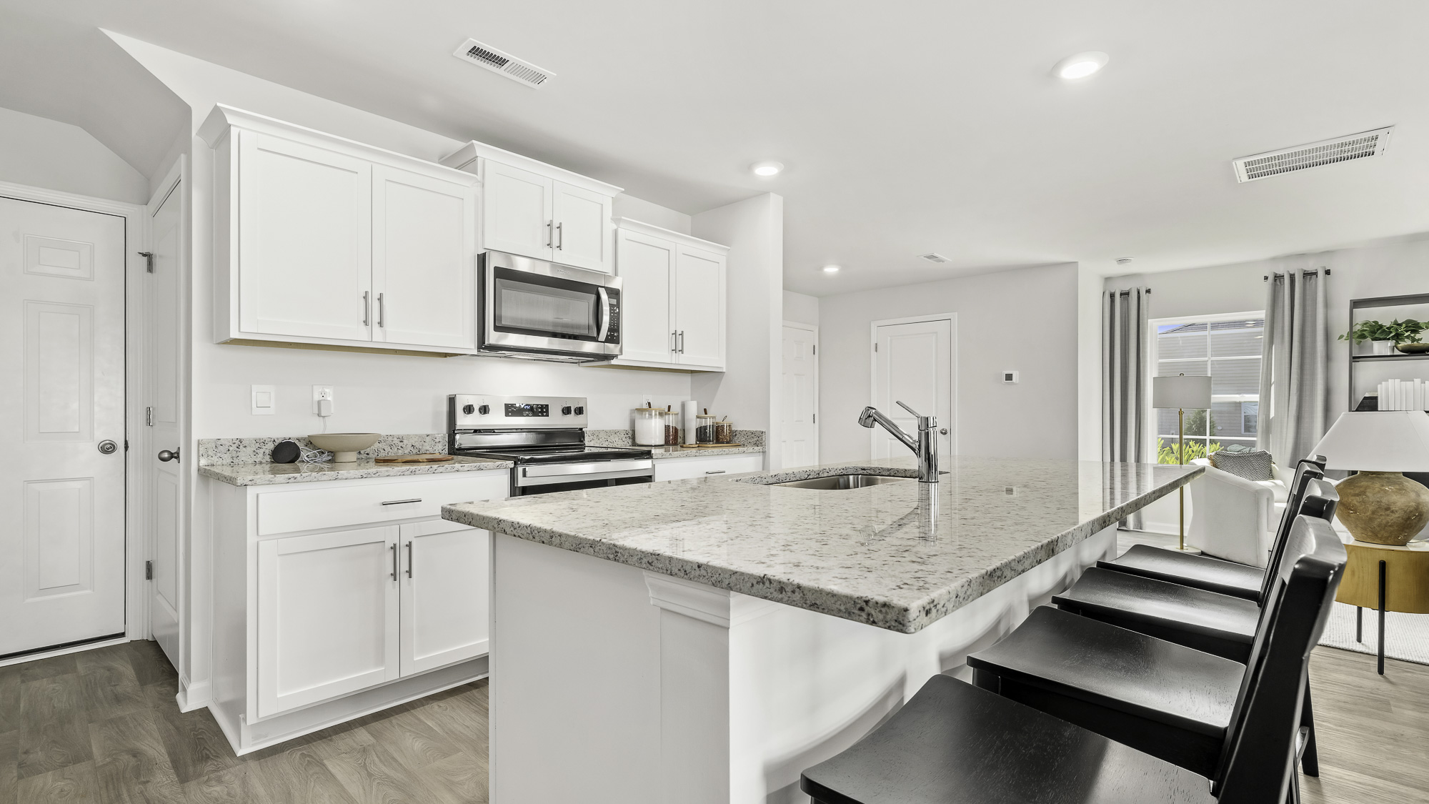 kitchen with quartz countertops