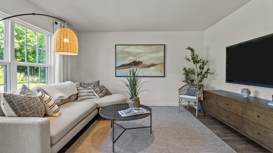 living room with window