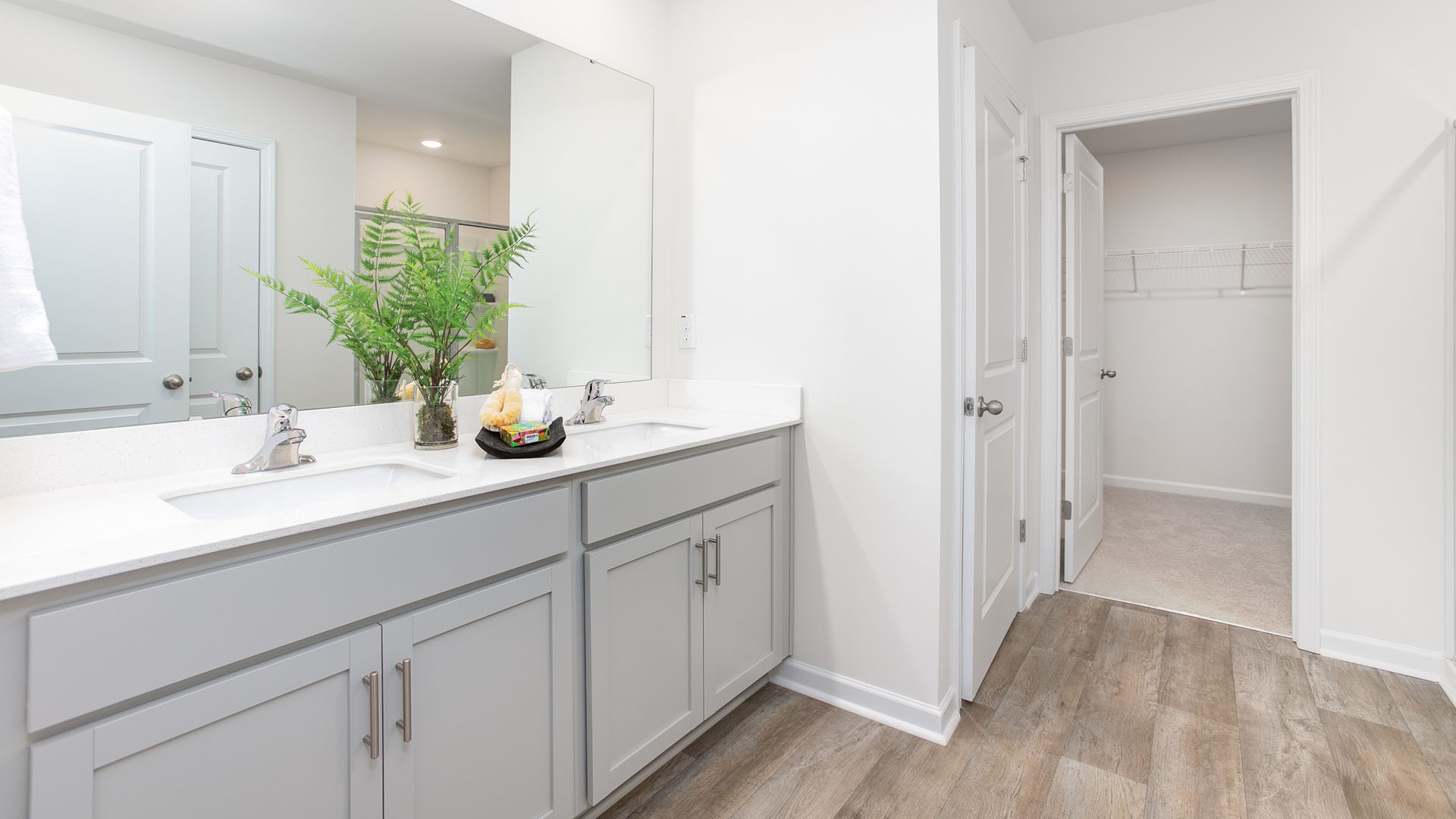 main bathroom with dual -sink