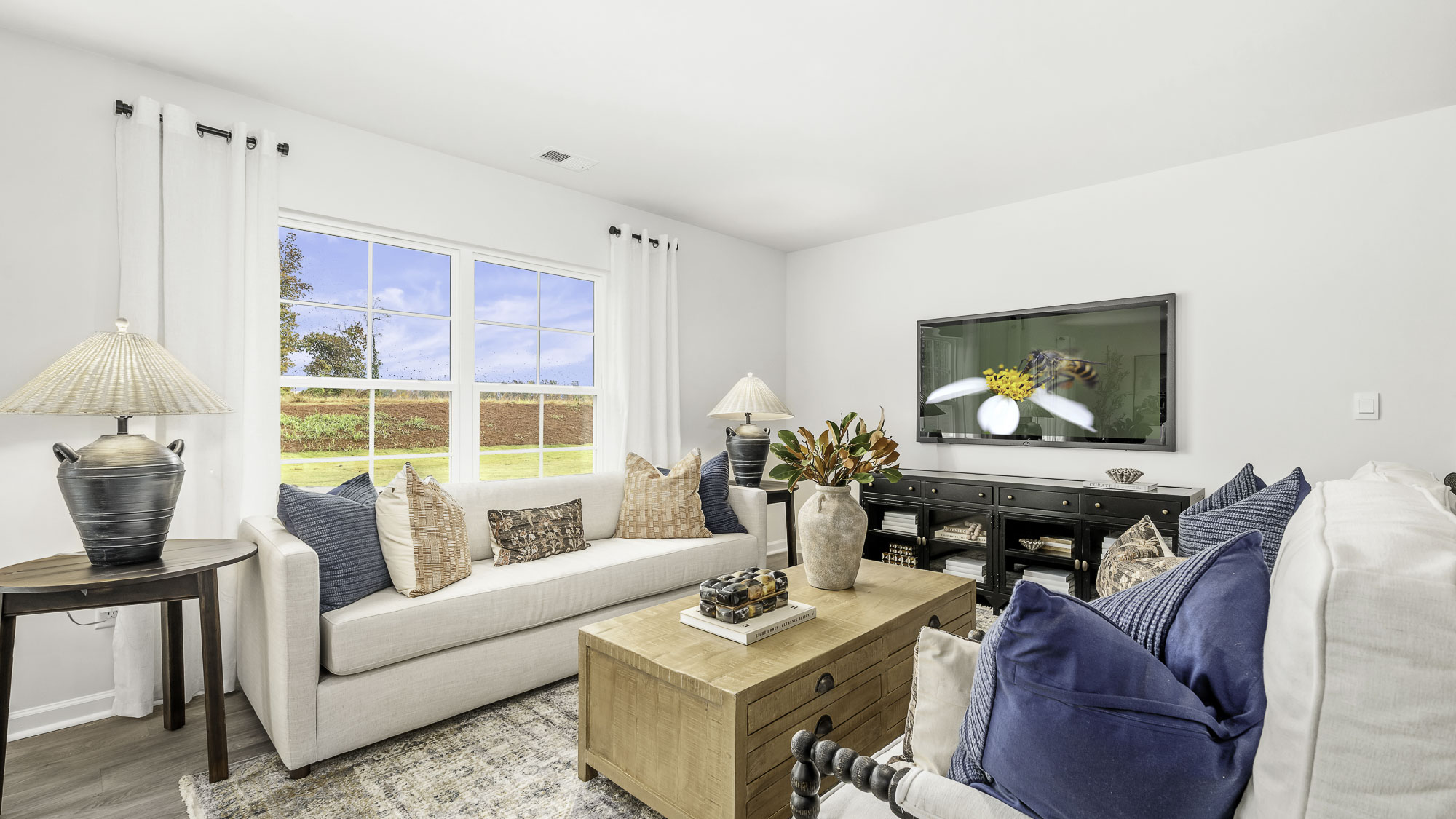 living room with window