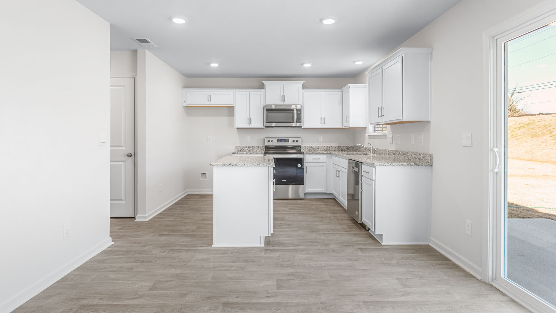 kitchen and patio view