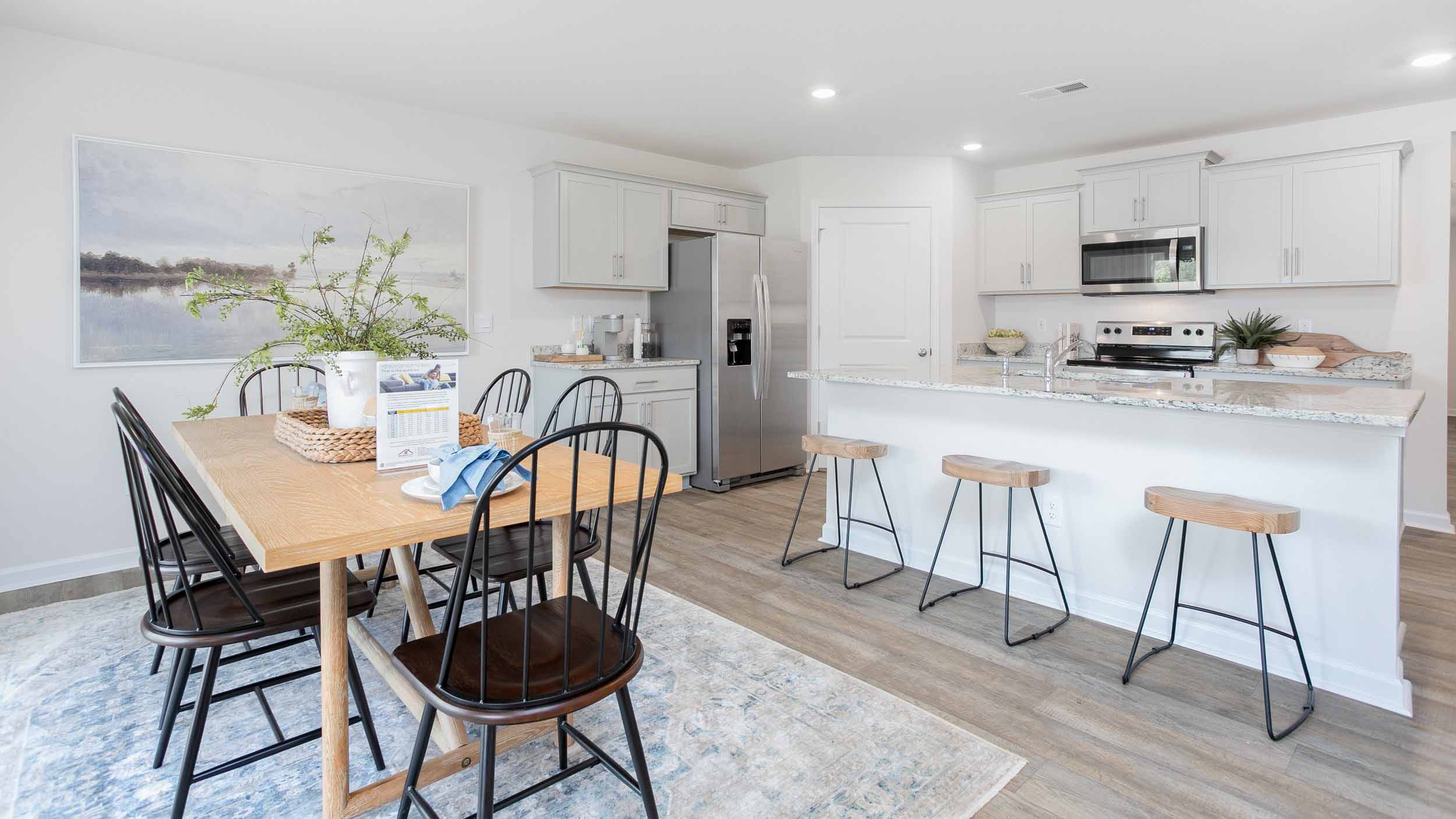 breakfast area with vinyl flooring