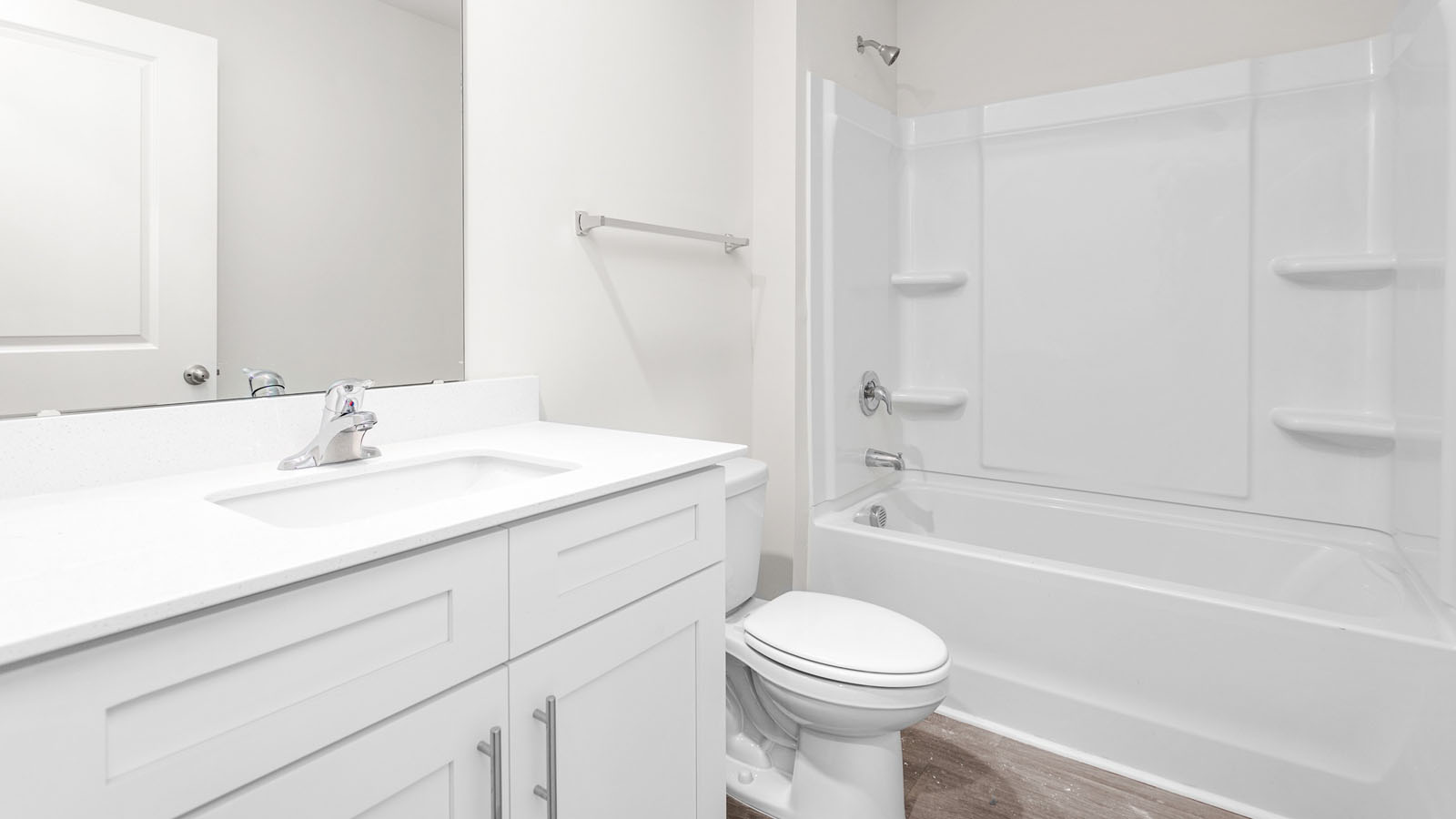 bathroom with tub shower combo