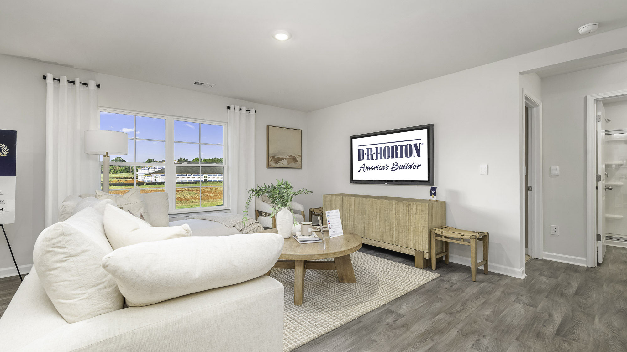 living room with window