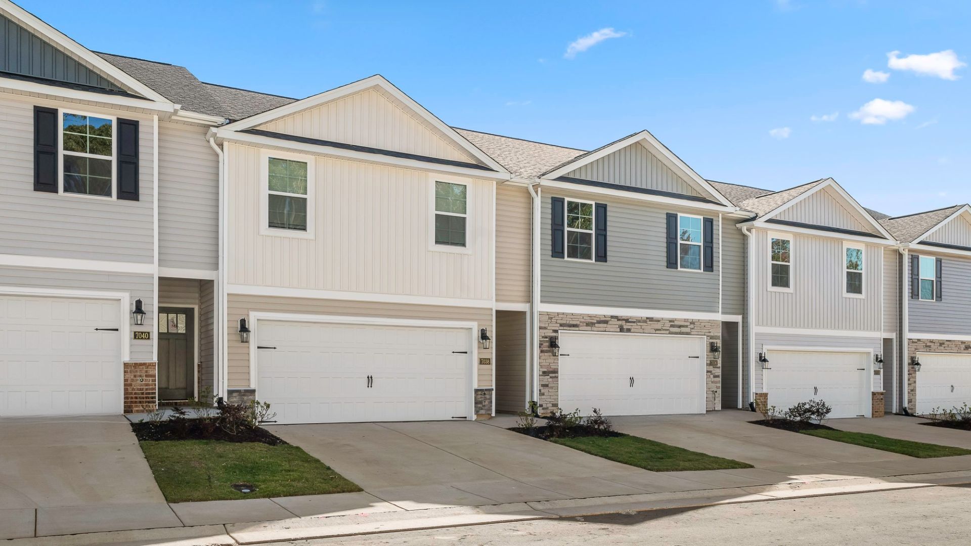 exterior view of townhomes