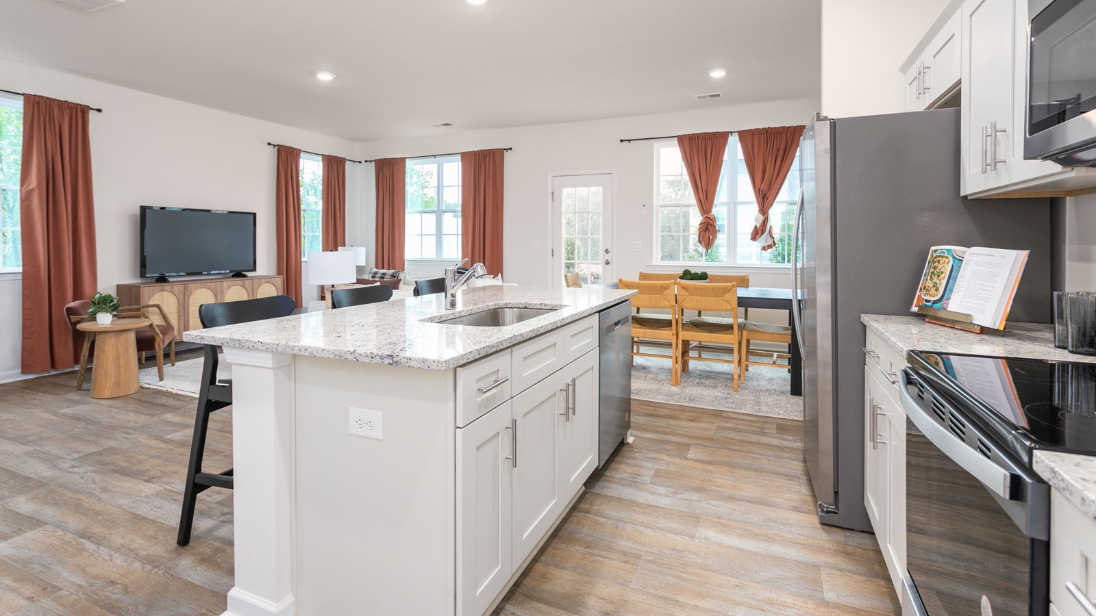 kitchen with granite countertops