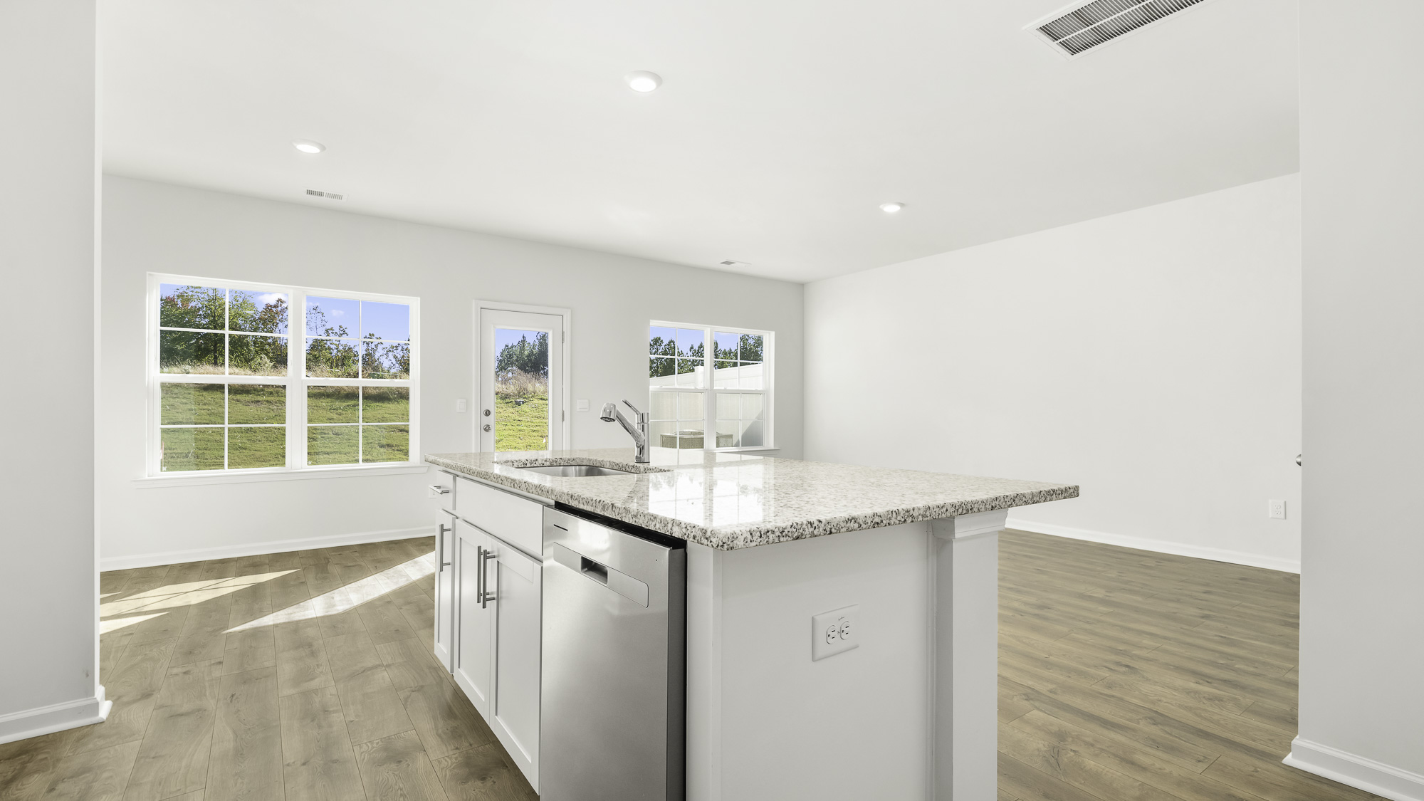 kitchen with granite countertops