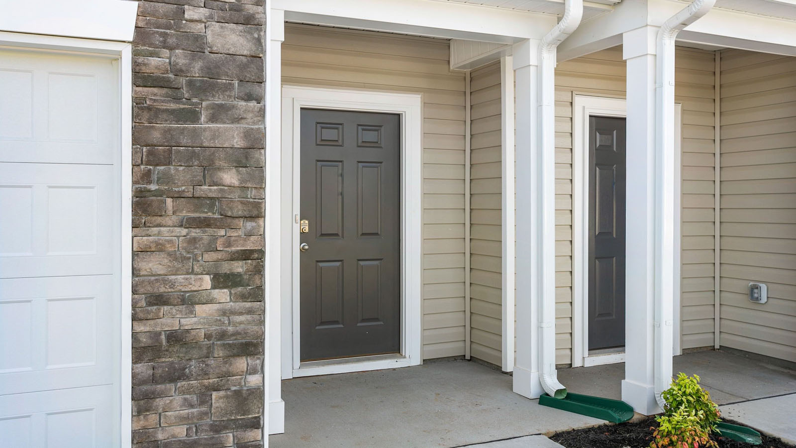exterior of two-story townhome