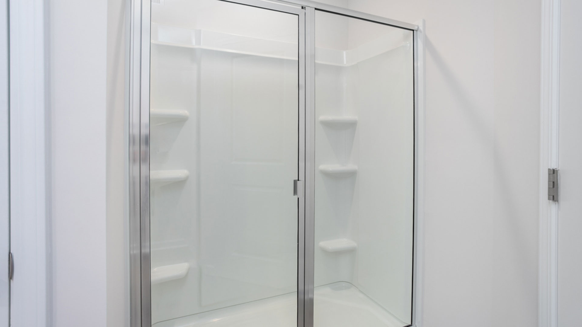 primary bathroom with walk-in shower