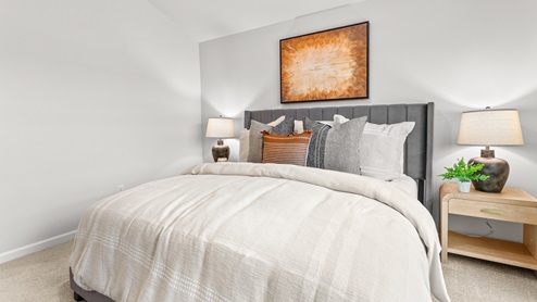 bedroom with carpet and natural light