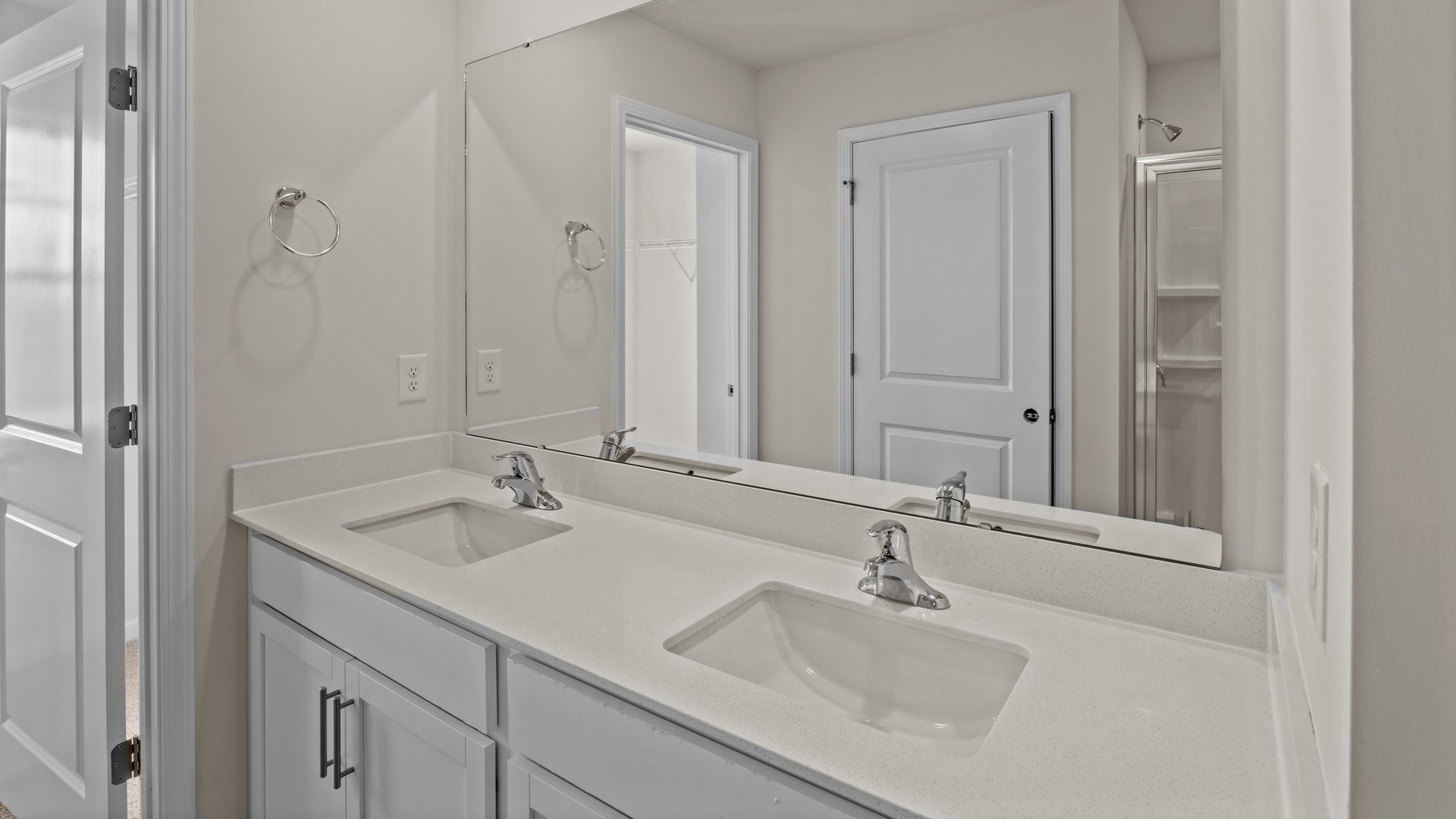 primary bathroom with double sink