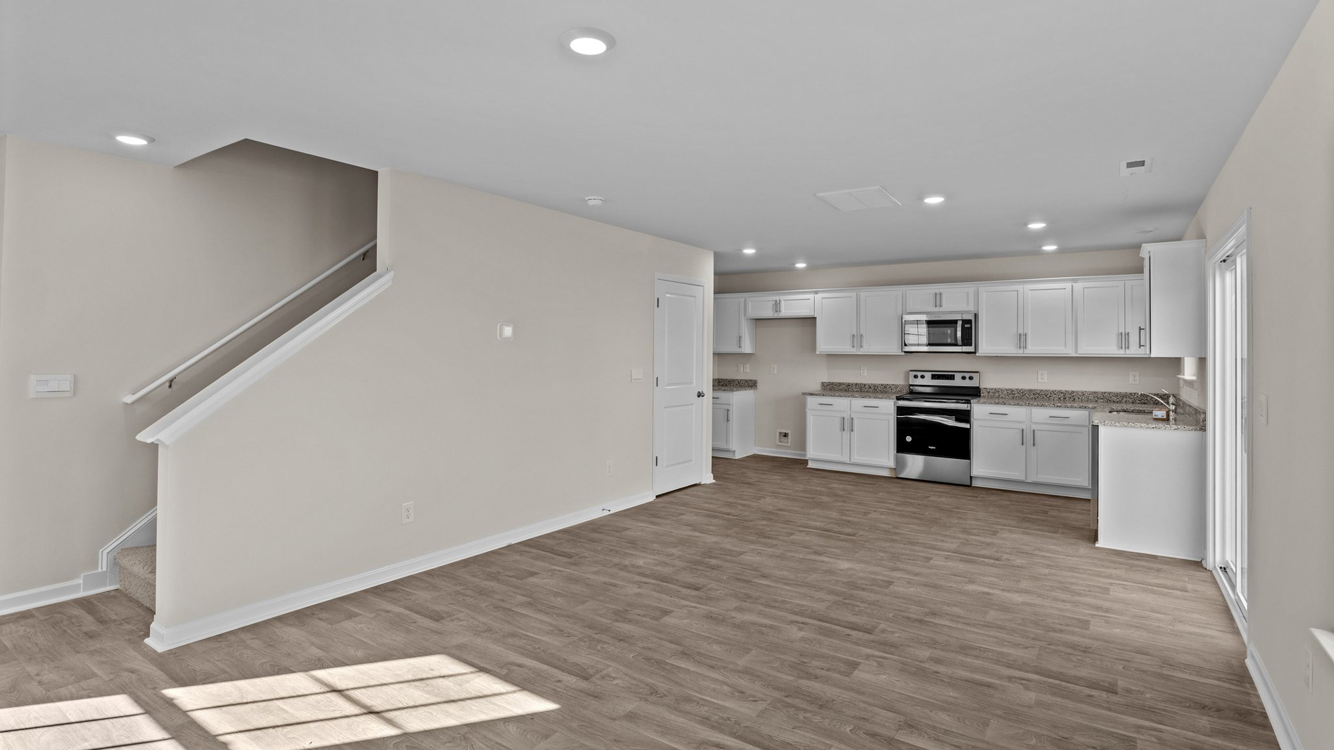 view of stairway off of kitchen