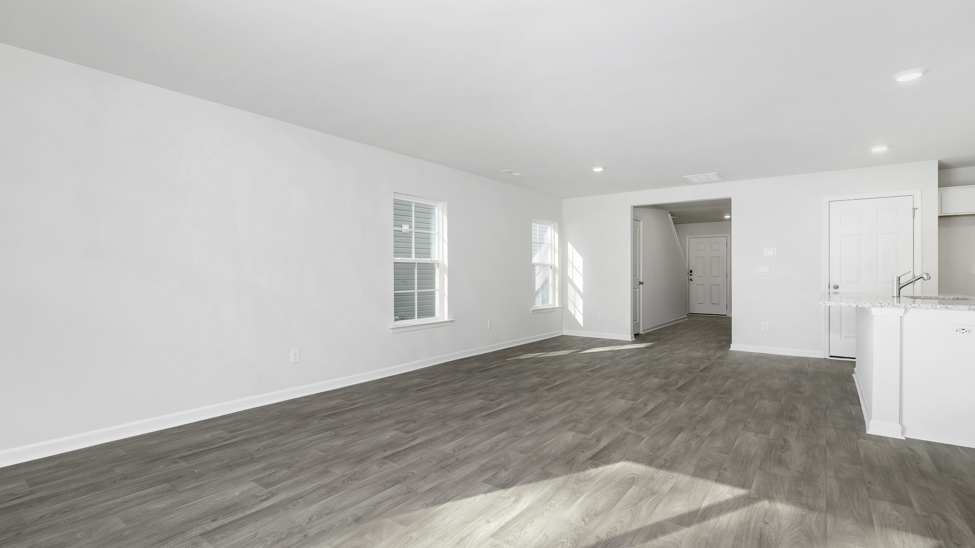 living room and kitchen